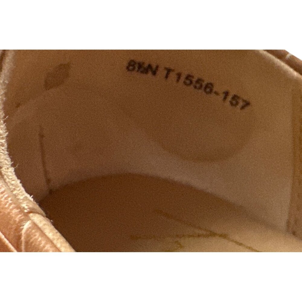 Trotters Leather Flats Cream Crocodile Embossed Ballet Taupe Pointed Toe 8.5N - Picture 2 of 8